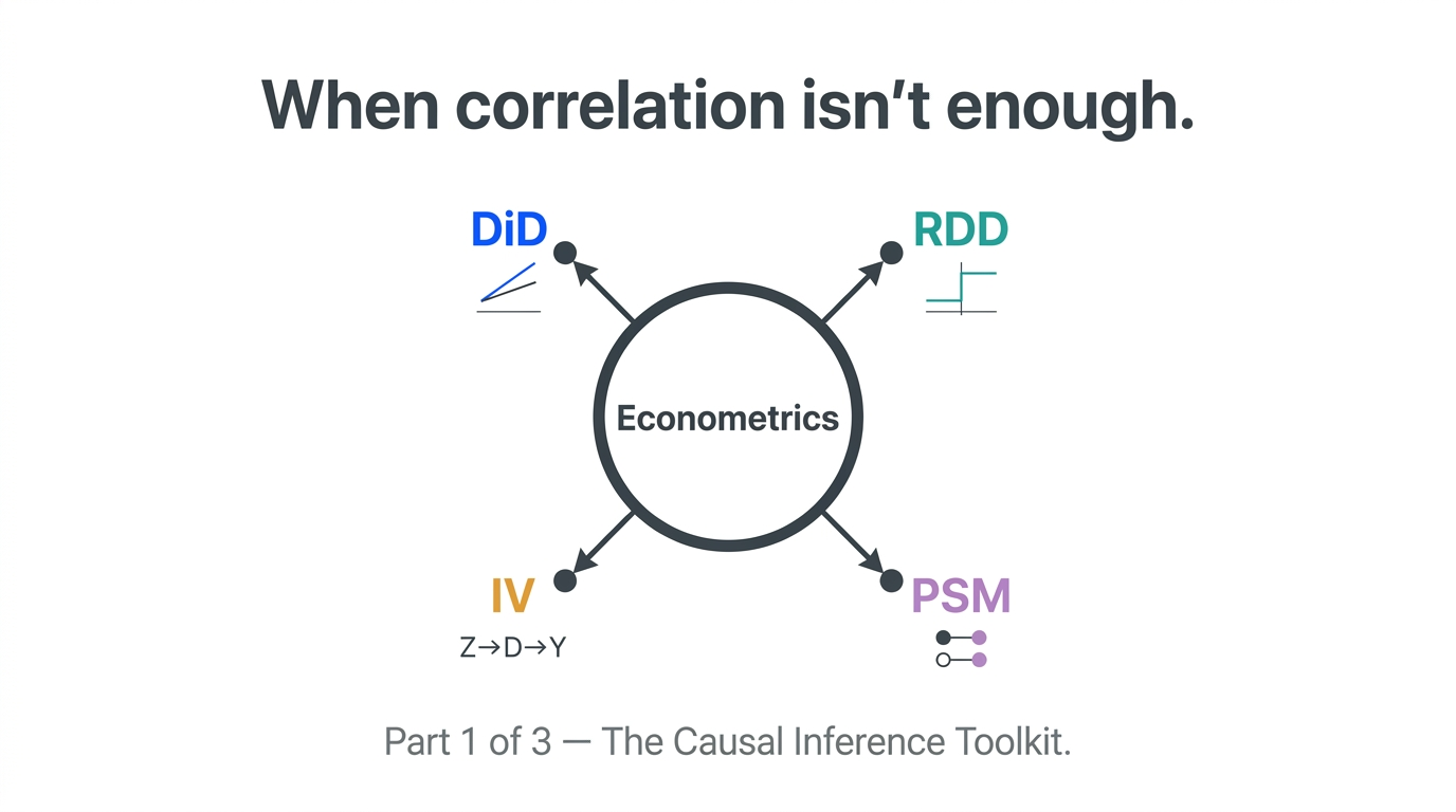 Econometrics for Data Scientists — What It Is, Why It Matters, and the Methods That Changed How We Think About Cause and Effect"